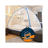 Supreme On Single Bed Premium Machardani Single Bed Size Mosquito Net - Blue