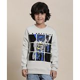 Kidsville DC Comics Featuring Full Sleeves Batman Printed Sweatshirt - Blue