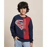 Kidsville Superman Printed Multi Color Sweatshirt For Boys-Navy/Red