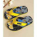 Kidsville DC Comics Featuring Batman Printed Flip Flops - Yellow & Black