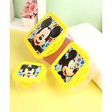 Disney Mickey Mouse Lunch  Box Set 3 Pieces   - Yellow