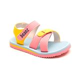 Beanz Unisex Colour Block Strap  Velcro Closure Sandals - Multi Colour