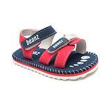 Beanz Unisex Colour Block Detailed Velcro Closure Sandals - Navy Blue Red