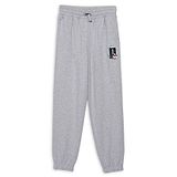 PUMA Placement Printed Track Pant - Light Gray Heather & Grey