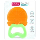 Babyhug Orange Shaped Water Filled Teether- Orange and Green