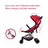 Polka Tots Light Weight Travel Baby Trolley Stroller - Red