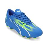 PUMA Curved LIne Printed Laced Up ULTRA PLAY FG AG Jr Football Sports Shoes -  Blue  Green & White