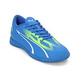 PUMA Curved LIne Printed Laced Up ULTRA PLAY TT Jr Football Sports Shoes -  Blue White Green