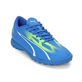 PUMA Curved LIne Printed Laced Up ULTRA PLAY IT Jr Football Sports Shoes -  Blue White Green