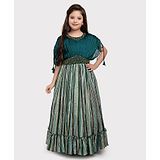 Betty By Tiny Kingdom Georgette Half Sleeves Beaded & Sequin Embellished  Ethnic  Gown - Green