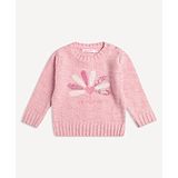 Wingsfield Full Sleeves Sequin Embellished & Heart Embroidered Pullover - Pink