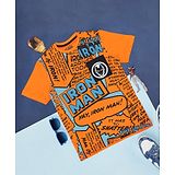 Pantaloons Junior Avengers Featuring Half Sleeves Iron Man Printed Tee  - Orange