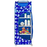 0 Oyo Baby Multipurpose Baby Foldable Wardrobe 5 Shelves With Wheels for Kids Blue