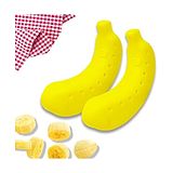 Parteet Kitchenware Plastic Banana Storage Plastic Case Cover and Plastic Container Pack of 2- Multicolor