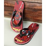 Kidsville Avengers  Featuring  Spiderman Printed Flip Flops - Red