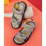 Kidsville Warner Bros Featuring Batman Printed Velcro Closure Sandals - Grey