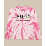 Kidsville Disney Featuring Full Sleeves Mickey & Friends Printed  Sweatshirt  - Pink