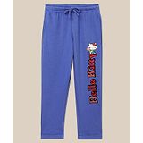 Kidsville Hello Kitty Featuring Kitty White Printed Track Pant - Blue