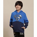 Kidsville DC Comics Super Hero Featuring Full Sleeves Superman Printed Hooded  Sweatshirt - Blue