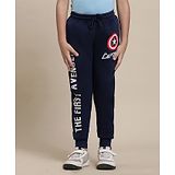 Kidsville Marvel Avengers Captain America Printed  Joggers - Navy Blue