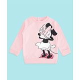 Pantaloons Baby Mickey & Friends Featuring Full Sleeves Minnnie Mouse Graphic Printed Sweatshirt - Light Pink