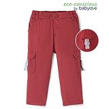 Babyoye Cotton Lycra Full Length Trousers With Solid Colour - Maroon