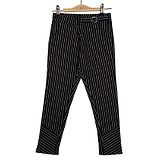 Peppermint Pencil Striped Knitted Jeggings - Black