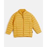 OKANE Knitted Full Sleeves Padded Jacket With Solid Colour - Yellow