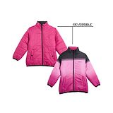 OKANE Knitted Full Sleeves Reversible Jacket Solid Colour - Pink