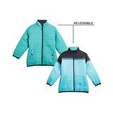 OKANE Knitted Full Sleeves Reversible Jacket Solid Colour - Sea Green