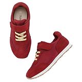 TUSKEY Laced Up & Velcro Closure  Shoes - Red