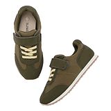 TUSKEY Laced Up & Velcro Closure  Shoes - Olive Green