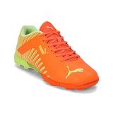 PUMA EvoSpeed Jr V2 Abstract Designed Laced Up Shoes - Ultra Orange & Fast Yellow