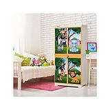 Nilkamal Freedom Mini Medium (FMM) Jungle Theme Plastic Kids Mini Storage Cabinet 2 Doors Cupboard  Multipurpose Storage Suitable for Kids Room And Home Pastel and Orange Colour