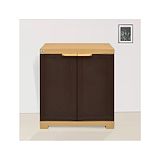 Nilkamal Freedom Mini Medium (FMM) Plastic Kids Mini Storage Cabinet 2 Doors Cupboard  Multipurpose storage Brown  And Biscuit Colour