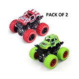 Fantasy India Mini Monster Truck Friction Powered Push go Truck Set of 2 (Color May Vary)