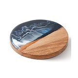 Casa Decor Grey Ocean Resin Coasters- Brown