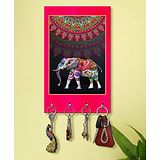 999Store Stylish Wood Wall Mount Decorative Key Holder - Decorative Elephant