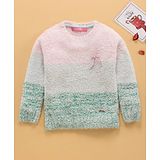 Wingsfield Full Sleeves Ombre Design Sweater - Baby Pink