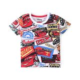 Babyhug Disney Cars Cotton Knit Half Sleeves T-Shirt with Cars Printed - White & Red