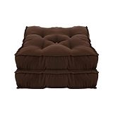 PUM PUM Pumpum Ultra Soft Square Dining Chair Sofa Floor Seat & Back Cushions with Ties Set Of 2 - Brown