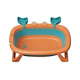 POLKA TOTS Splish Splash Foldable Bathtub For Your Baby Kid - Orange