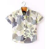 Little Kangaroos Half Sleeves Shirt Tropical Theme - Yellow