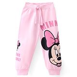 Babyhug Disney Cotton Looper Full Length Lounge Pants With Minnie Mouse Graphics - Pink