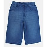 GINI & JONY Solid Denim Bermuda Shorts - Blue