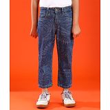 Tales & Stories Leaves Printed Jeans - Blue