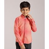 Indian Terrain Boy Full Sleeves Pin Checked Shirt - Red