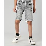 Indian Terrain Boy Mild Washed Shorts - Light Grey