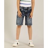 Indian Terrain Boy Mild Washed Shorts - Blue