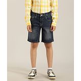 Indian Terrain Boy Mild Washed Shorts - Dark Blue